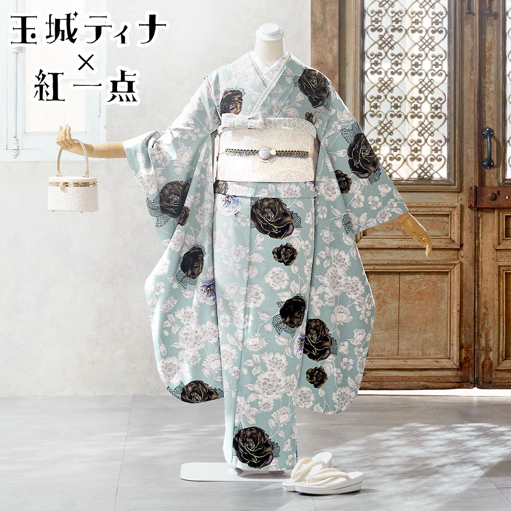 成人式 振袖セット レンタル】紅一点 振袖 成人式用 [12/1〜1/31 利用] レンタルフル