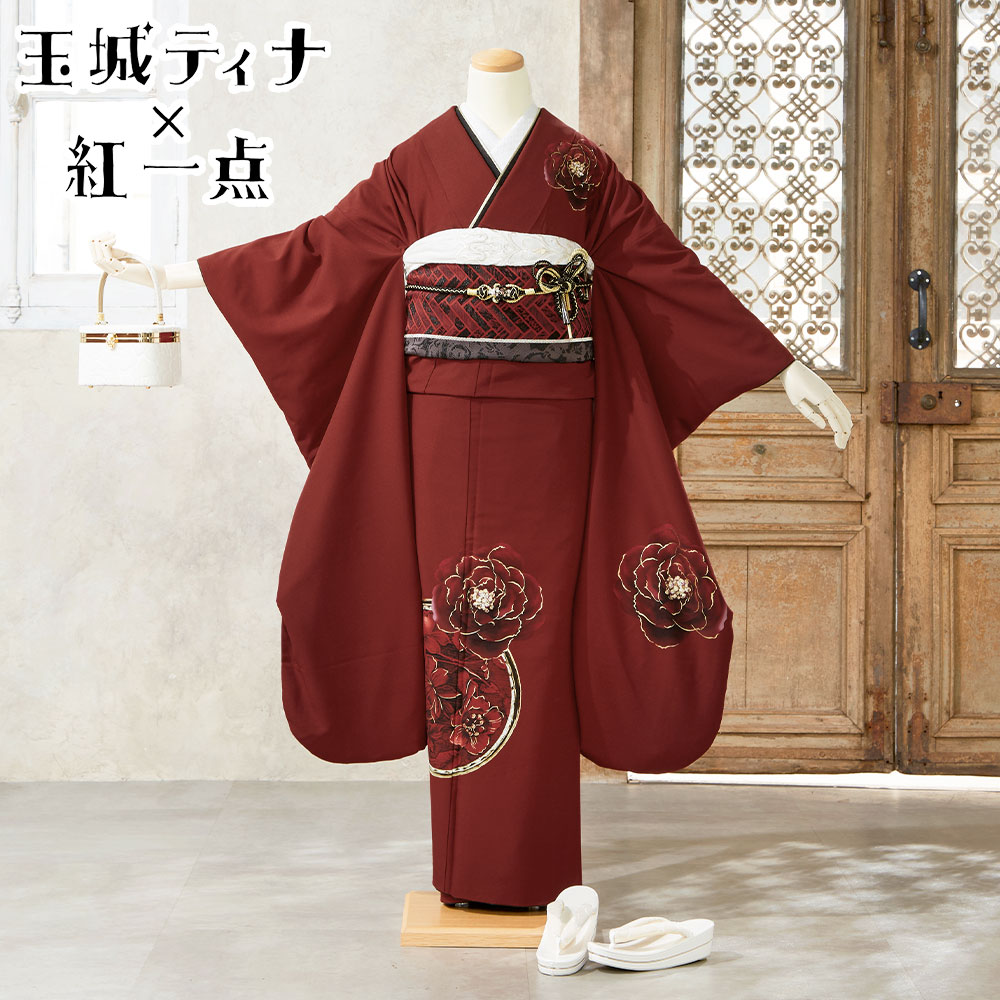レンタル】紅一点 振袖 成人式用 [12/1〜1/31 利用] レンタルフル