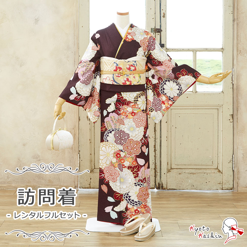 単衣　絽　紗　訪問着　萩　ツツジ　ススキ　フルセット　涼しげ　着物　L3 h161-0.jpg