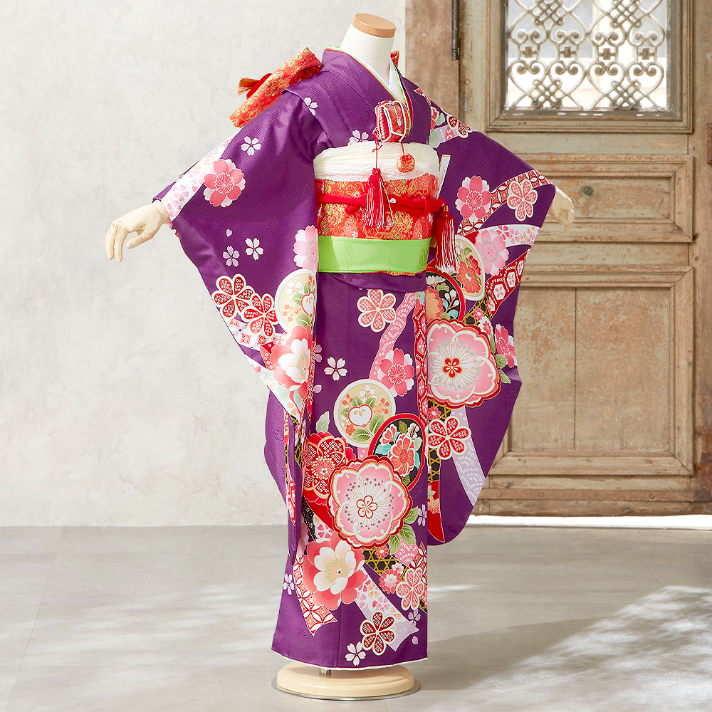 ☆【レンタル】七五三 着物セット レンタル 753 7歳用 17点 フルセット