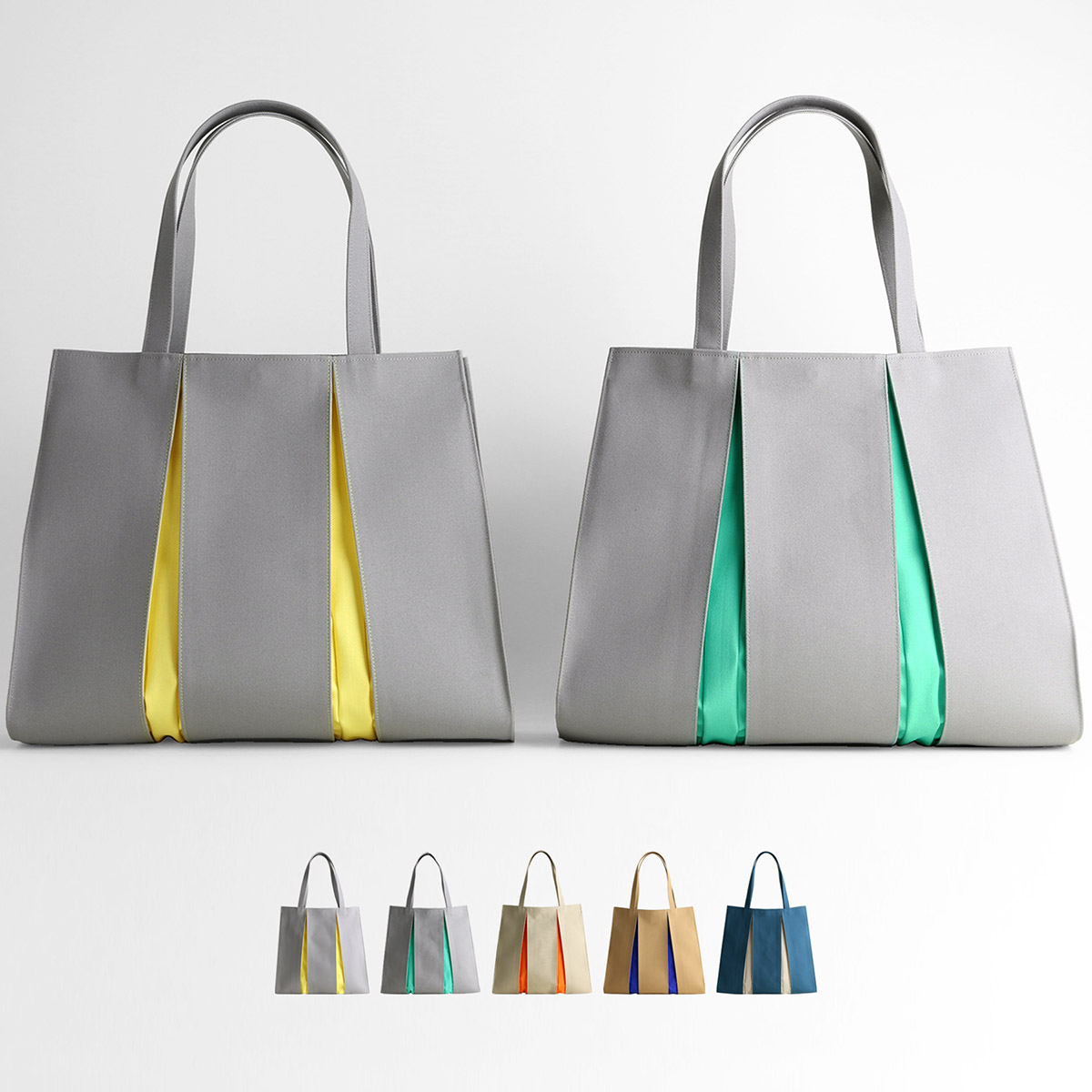 【関税込み】Kallmeyer ベージュ Cottage トートバッグ KOSHO ougi pleats 帆布 トートバッグ YM レディース メンズ