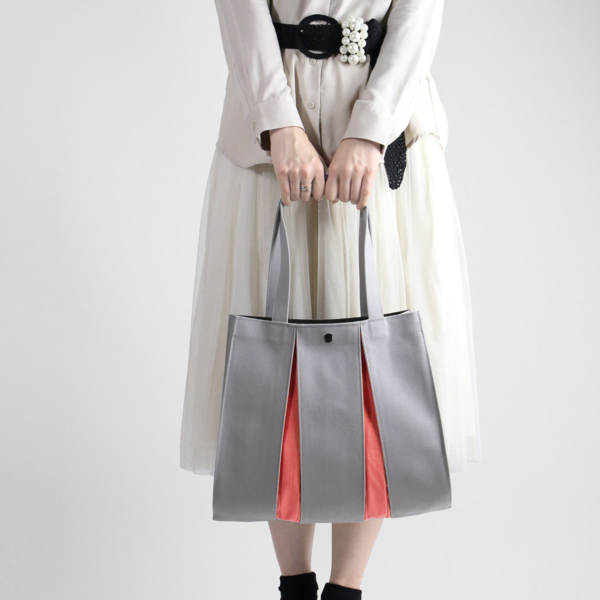 【一点物】帆布トートバッグ　Canvas tote bag 京都　グレー KOSHO ougi 帆布トートバッグ MH-B プレゼント レディース メンズ