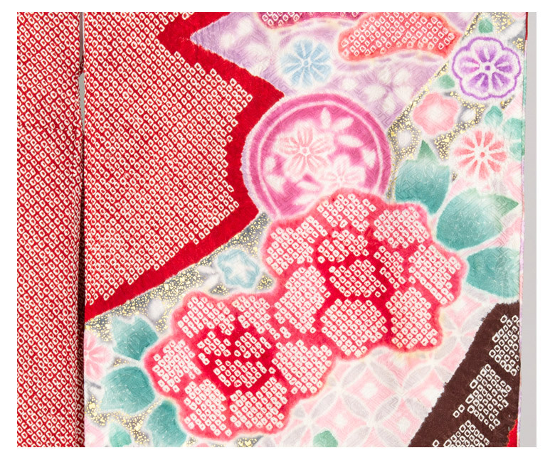 み*さ様 ■E5815■美品■正絹■紅藤色　総絞り　疋田絞り　袷　着物■丈164 振袖 中振袖 正絹 赤疋田絞り 牡丹 裄180 レディース 単品 新品 購入