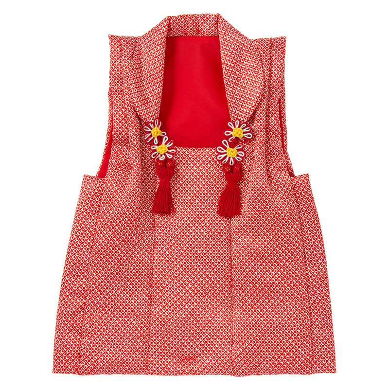 七五三 女の子 被布コート 単品 2才 2歳 3才 3歳 赤 疋田 ピンク 市松