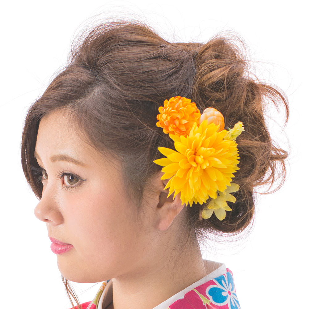 髪飾り セット ダリアと小花 : 480-10xy : 京のみやび - 通販 - Yahoo