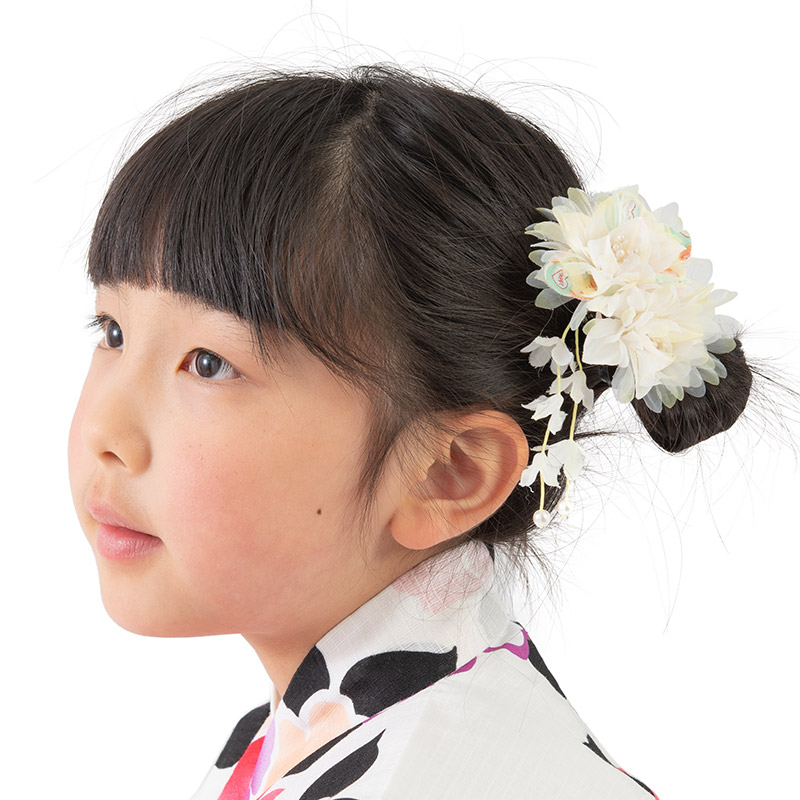 髪飾り 小花 マム 成人式 卒業式 袴 薄黄 水色 ピンク 白 紫