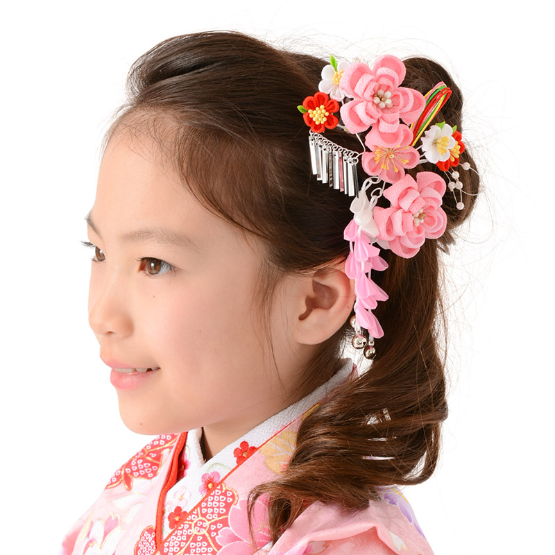 髪飾り 七五三 3歳 5歳 7歳 パッチン留め セット ちりめん