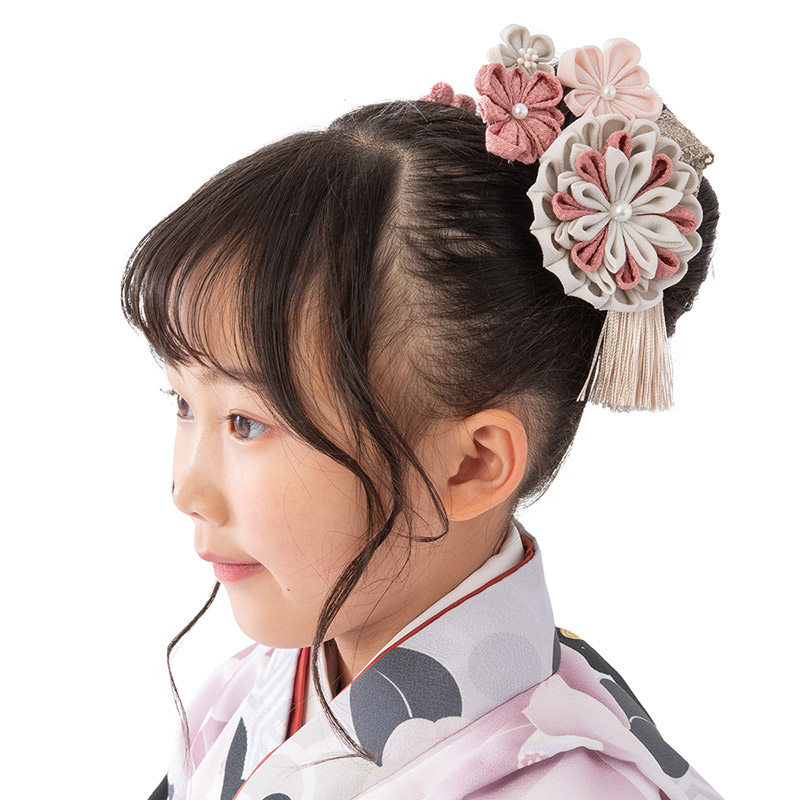七五三　3歳着物　【髪飾り付き】 七五三 髪飾り 3歳 7歳 胡蝶蘭 髪かざり 浴衣 夏祭り 753 袴