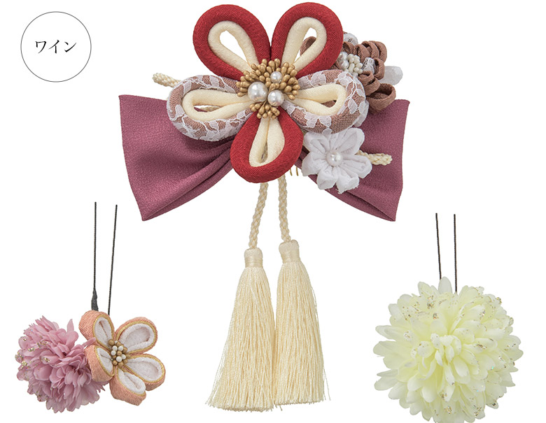 七五三 髪飾り リボン 3歳 5歳 7歳 三歳 五歳 七歳 つまみ細工