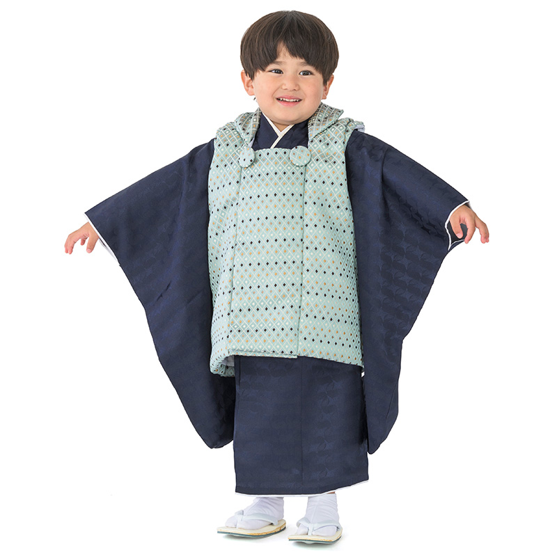 七五三 着物 男の子 3歳 被布 セット 菱 販売 3才 : 京のみやび