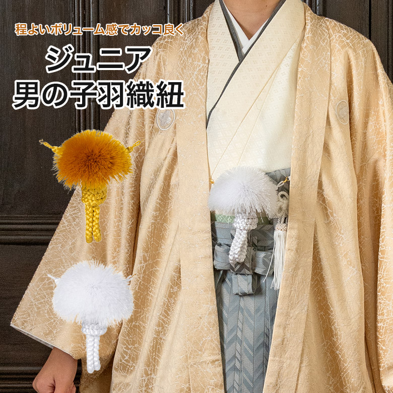 卒業式 小学校 小学生 男の子 羽織紐 羽織房 単品 ジュニア 白