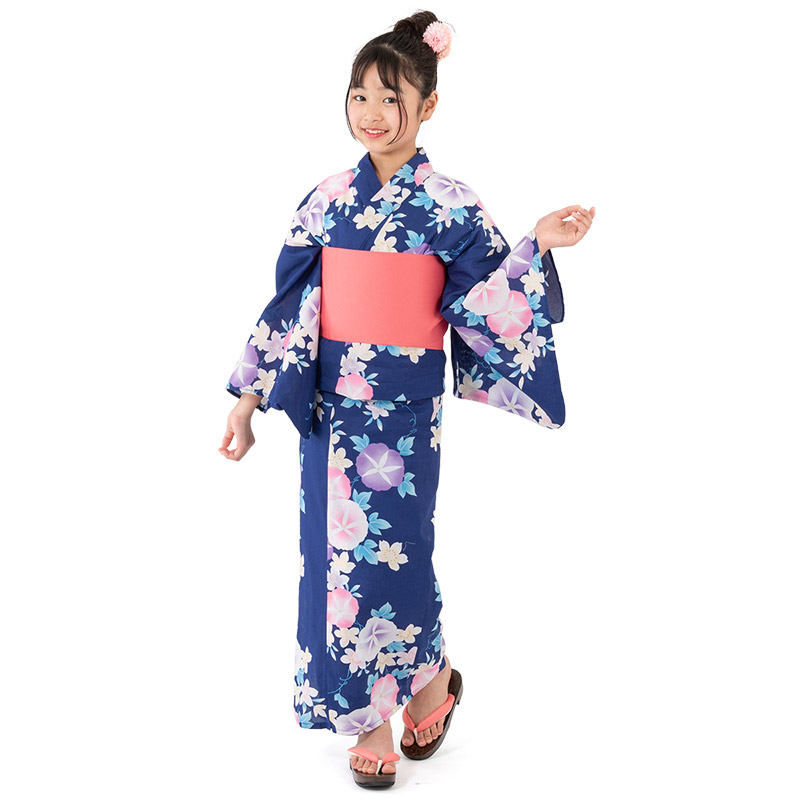 浴衣 単品 ジュニア 女の子 子ども bonheur saisons ボヌール