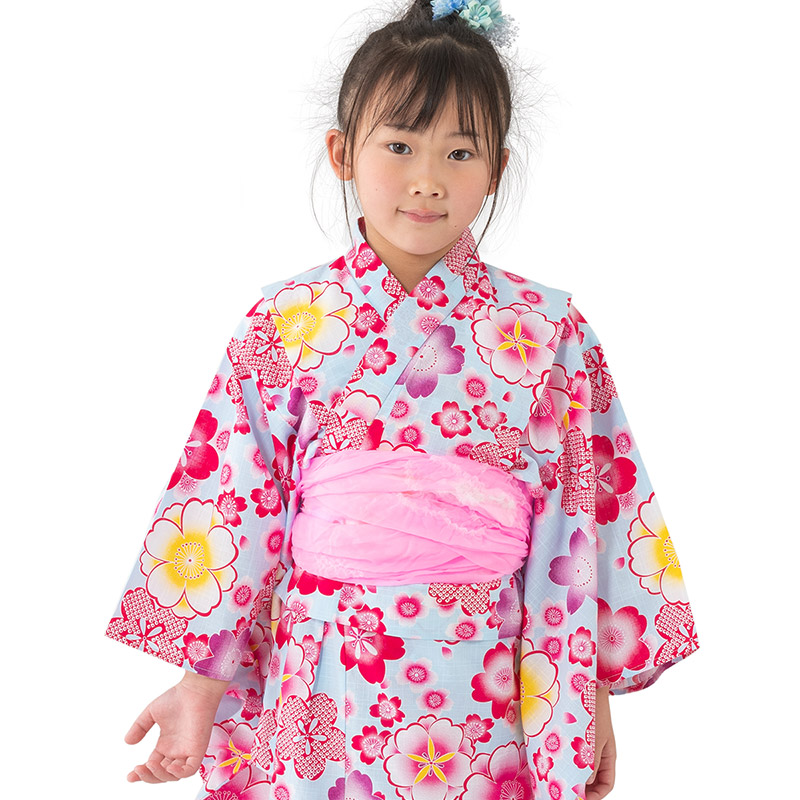 浴衣 単品 キッズ ジュニア 女の子 こども 子ども 子供 110cm 120cm 130cm 14...