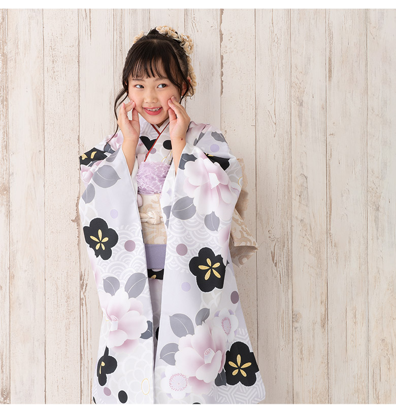 専用です☆薄いブルー、紫に辻が花が美しい着物に作り帯☆七五三フルセット NISHIORI 30%OFFクーポン配布中！JILLSTUART ジルスチュアート