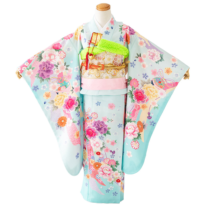 販売】七五三 女の子 7歳 7才 着物 フルセット モダン 絵羽柄 古典柄