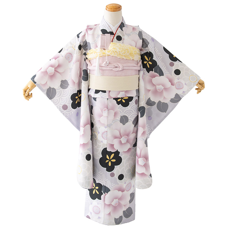 販売】七五三 着物 四つ身 女の子 7才 7歳 フルセット くすみカラー