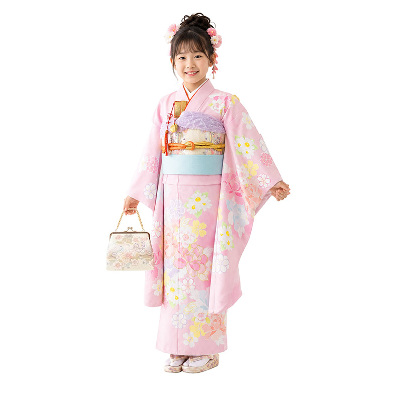 販売】七五三 女の子 7歳 7才 着物 フルセット モダン 絵羽柄 古典柄