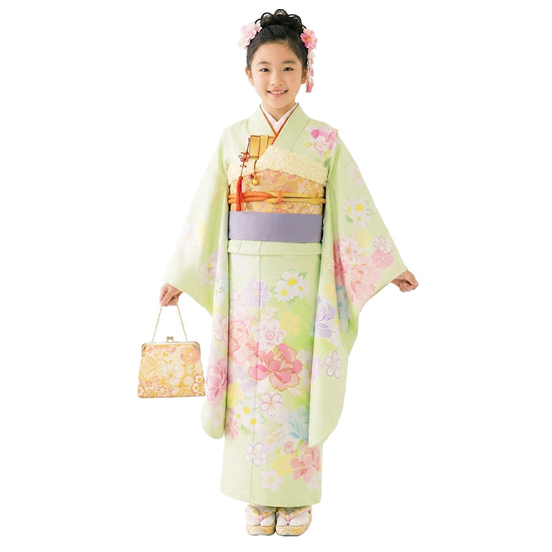 販売】七五三 女の子 7歳 7才 着物 フルセット モダン 絵羽柄 古典柄