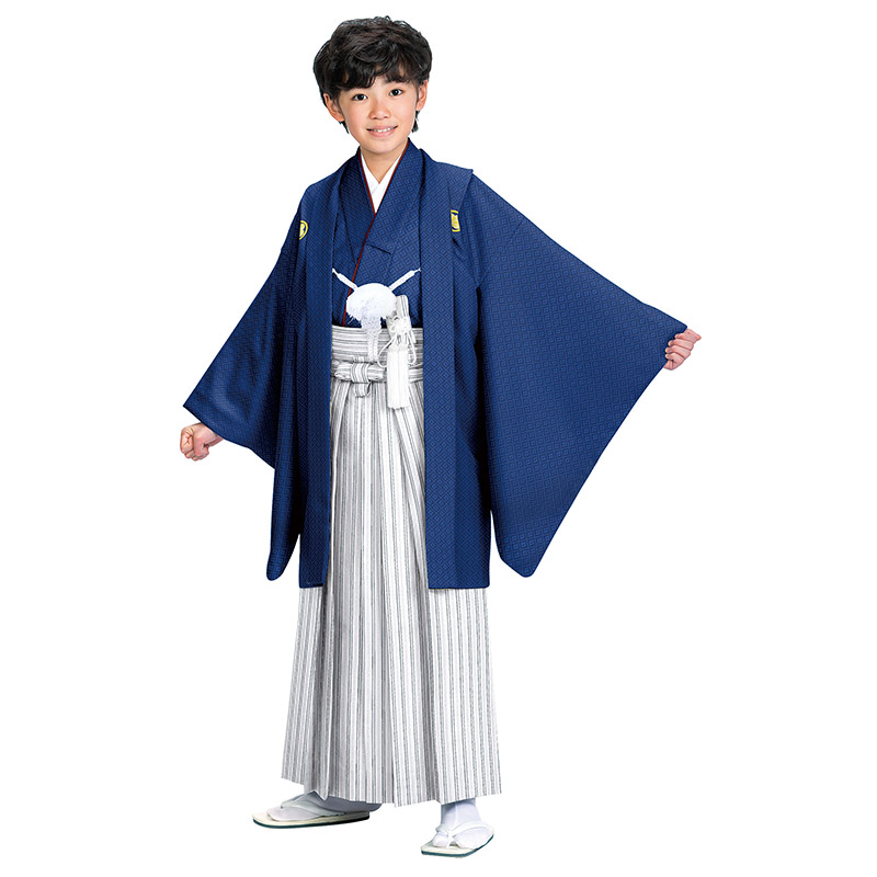 卒業式 小学校 小学生 男の子 紋付袴セット 紋付 ジュニア 白 紺 着物