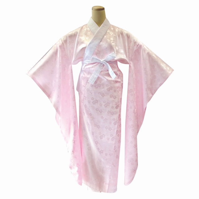 長襦袢 振り袖用長襦袢 袖丈107cm 衿芯付き「薄いピンク」AB-fr-nj