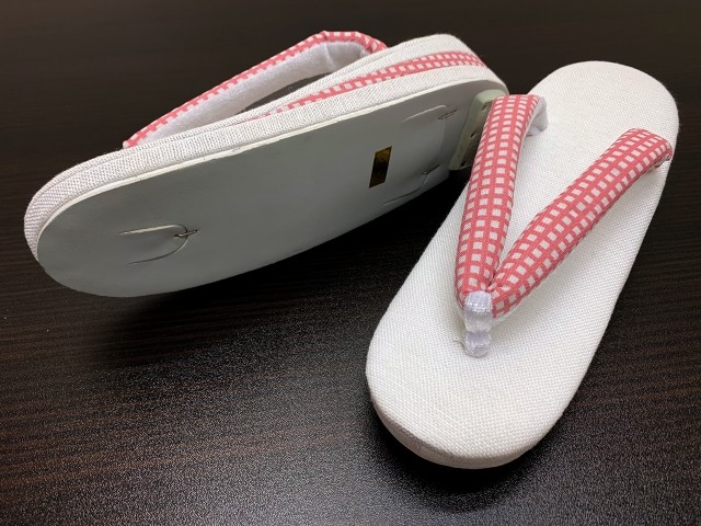 亜麻草履 夏用 草履 レディース 亜麻生地の草履 フリーサイズ「ピンク 