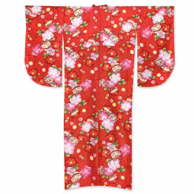 二尺袖 小振り袖 単品 卒業式 街着に 総柄 女性用 長尺 フリーサイズ