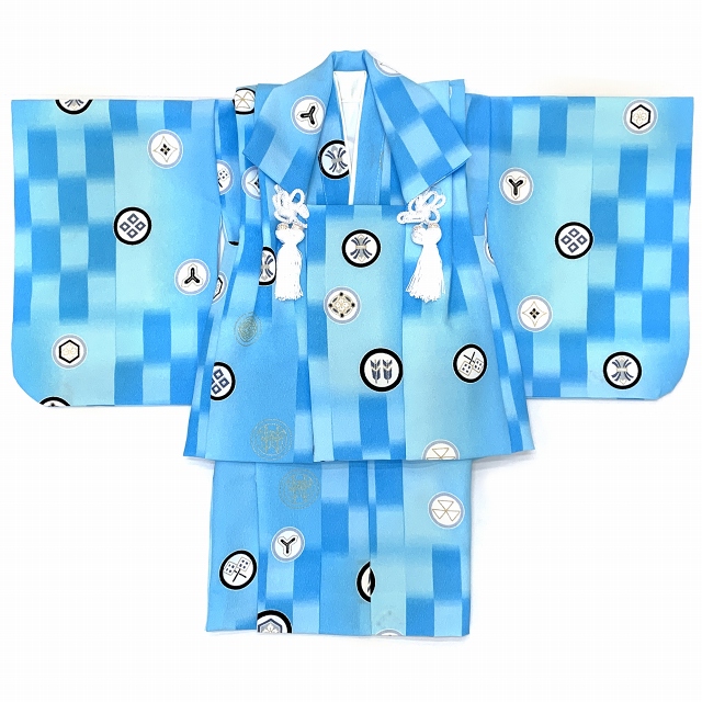 京都室町st. 初節句に 男の子 赤ちゃん用 ベビー被布と二部式着物 セット(合繊)「えらべる３種類...