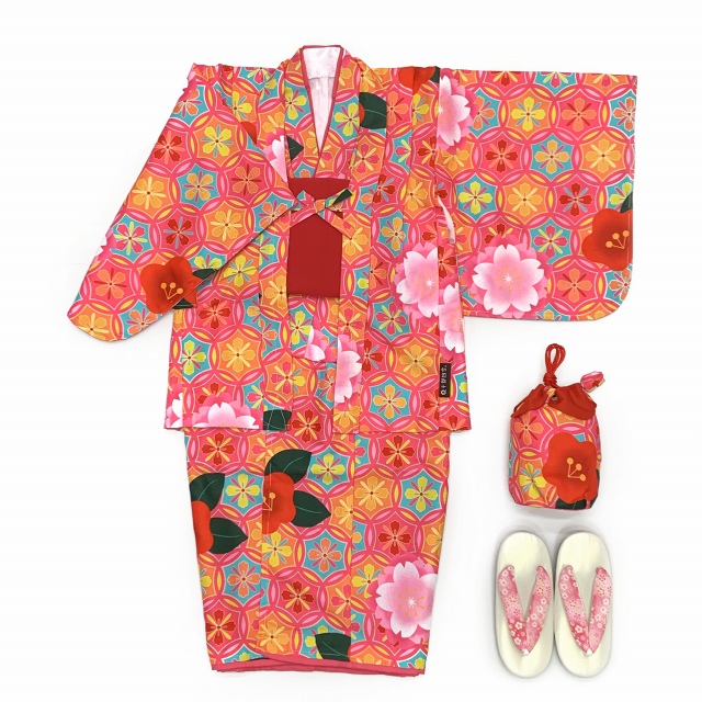 京都室町st. 子供着物アンサンブル 女の子用 100-130サイズ 3-10歳向け 着物と羽織 帯...