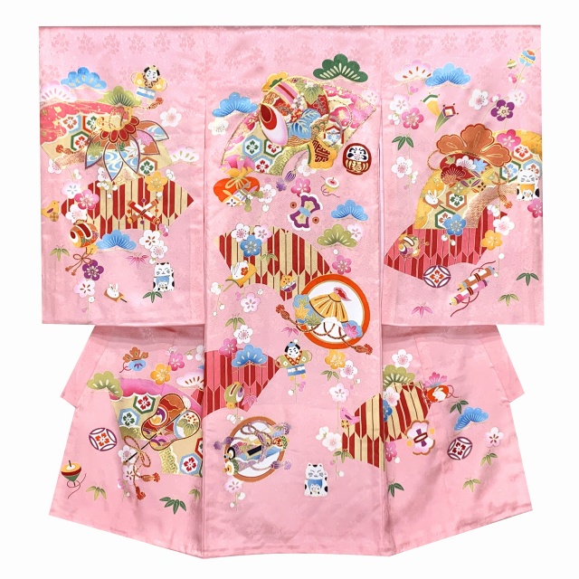 506ax89□お宮参り 女児 着物 長襦袢付 七五三にも 金駒刺繍 絞染め□ お宮参り 着物 女の子 赤ちゃんのお祝い着 日本製 金駒刺繍 産着 初着