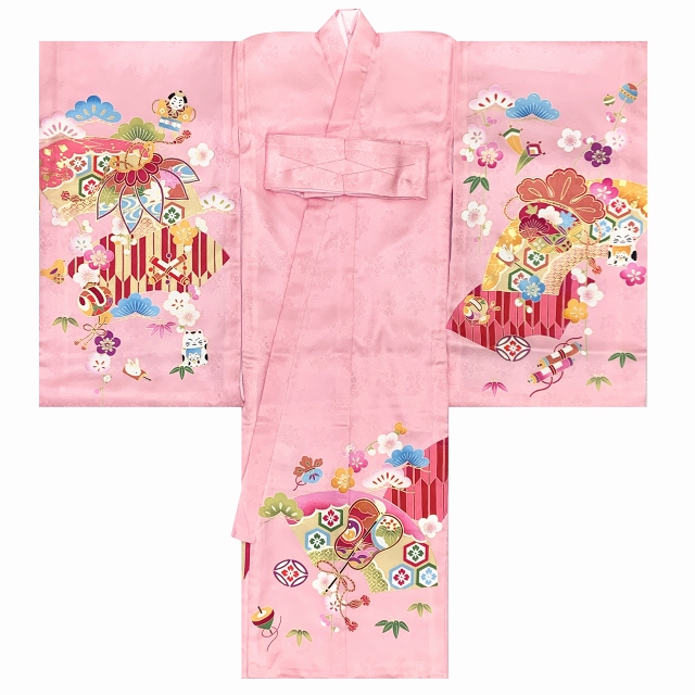 お宮参り 着物 女の子 赤ちゃんのお祝い着 日本製 金駒刺繍 産着 初着