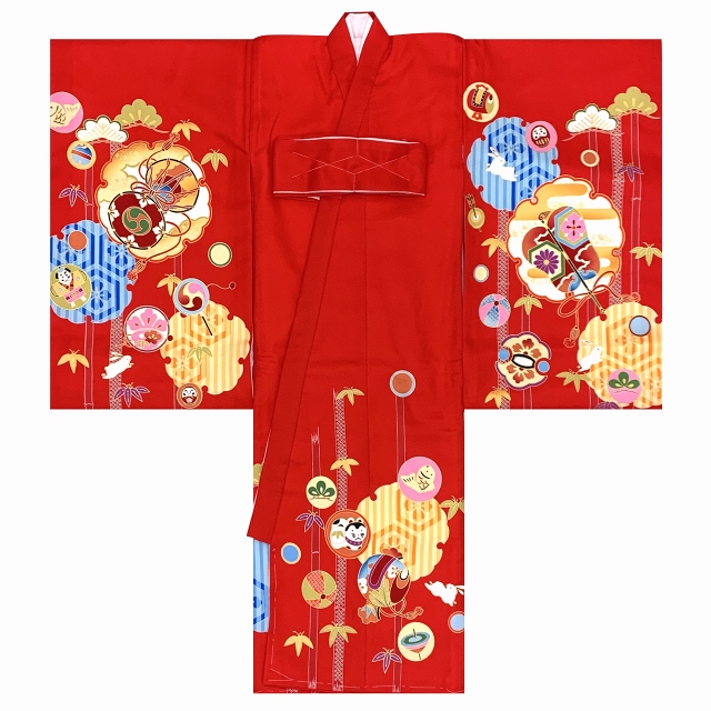 お宮参り 着物 女の子 赤ちゃんのお祝い着 日本製 金駒刺繍 産着 初着