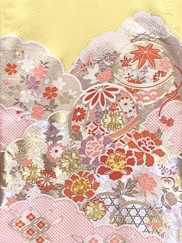 お宮参り 女の子 着物 正絹 京友禅 金駒刺繍 日本製 赤ちゃんのお祝い