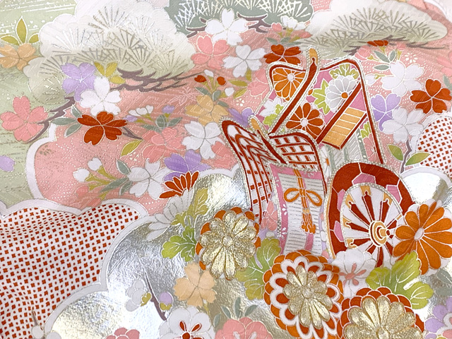 ②【新品 正絹】日本製 刺繍入り/京友禅 襦袢付 お宮参り 産着 女の子 お宮参り 女の子 着物 正絹 京友禅 金駒刺繍 日本製 赤ちゃんのお祝い