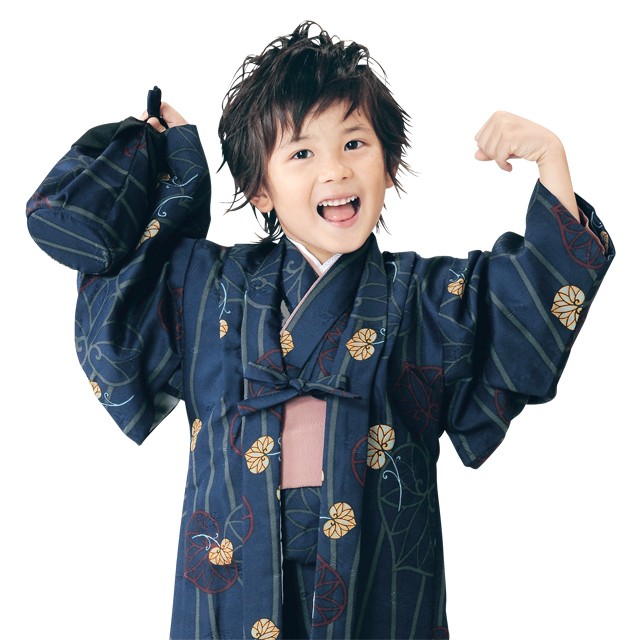 京都室町st. 子供着物 アンサンブル レトロ柄 男の子着物 6点セット