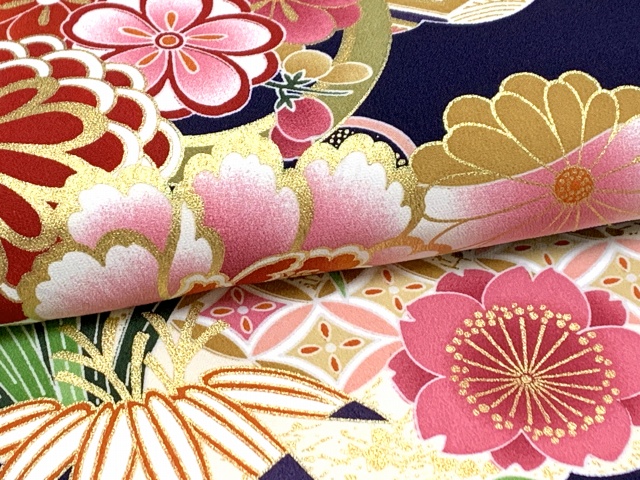 卒業式の着物 【FROM KYOTO】絵羽柄の二尺袖 単品 ショート丈