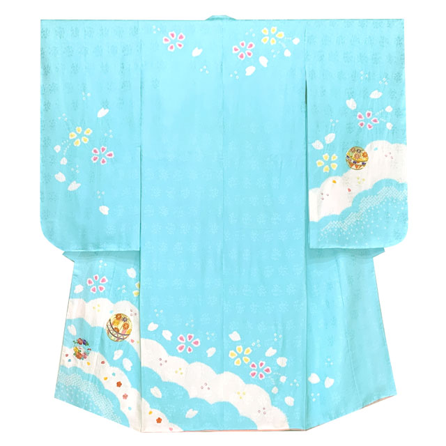 七五三 7歳 女の子 着物セット 日本製 正絹 本絞り 総刺繍 絵羽付け