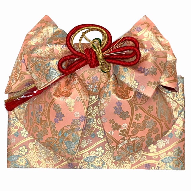 七五三 結び帯 箱せこセット ペアセット 7歳 女の子 金襴生地の作り帯
