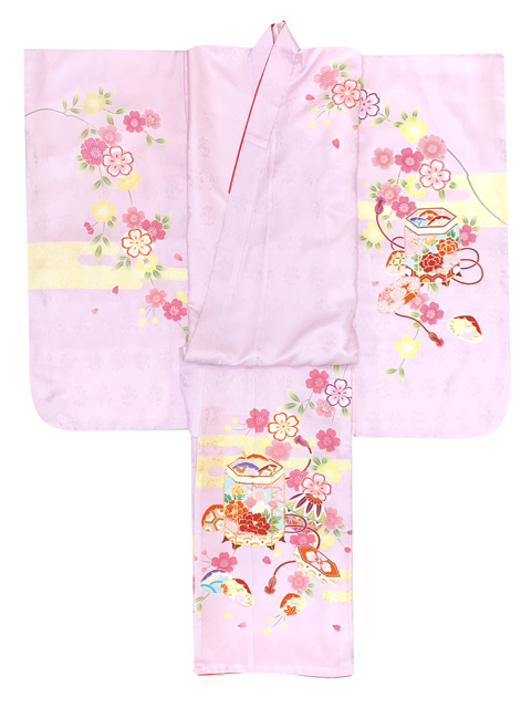 京都室町st. 七五三 7歳 女の子 正絹 金駒刺繍 古典柄 パステル
