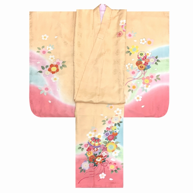 七五三✨女の子 京都室町st. 七五三 7歳 女の子用 日本製 正絹 本絞り 手描き