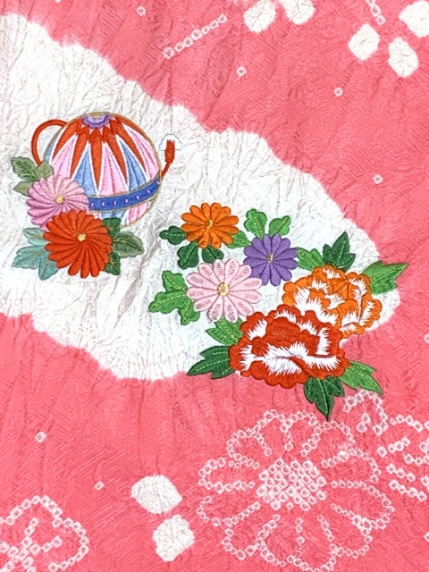 京都室町st. 七五三 7歳 着物 女の子用 正絹 本絞り 総刺繍 絵羽付け 
