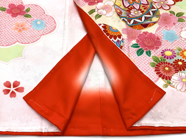 京都室町st. 七五三 7歳 女の子用 日本製 正絹 金駒刺繍 絵羽