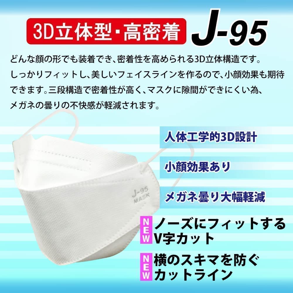京都室町st. サージカルマスク 不織布 3d 立体 日本製 j95 正規品 JIS規格適合 30枚入×10箱(300枚)「ブラック」j95-mask-st-BK10