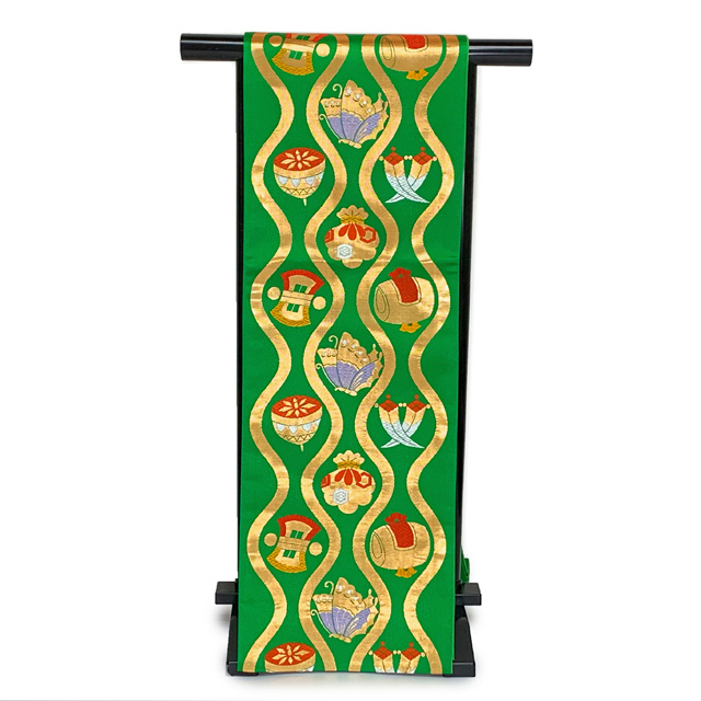 七五三 袋帯 正絹 桐生織 こども・ジュニア用 日本製 全通の女の子用祝