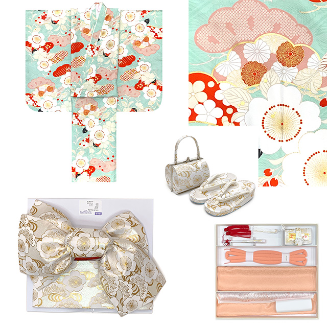 京都室町st. 七五三 着物 7歳 フルセット 紅一点 ブランド 女の子 着物