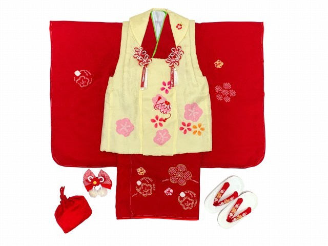 七五三 着物 3歳 フルセット 正絹 高級 本絞り 刺繍入り 女の子の被布