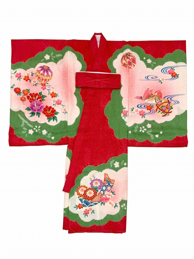 京都室町st. お宮参り 着物 女の子 本絞り 金駒刺繍 日本製 赤ちゃんの