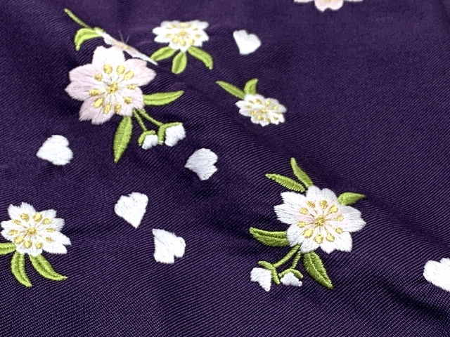 卒業式 袴 単品 大学生 小学校 刺繍入り袴 SS/S/M/L/LLサイズ 「桜刺繍