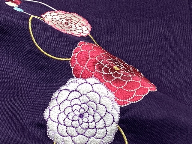 卒業式 袴 単品 大学生 小学校 刺繍入り袴 SS/S/M/L/LLサイズ 「八重菊