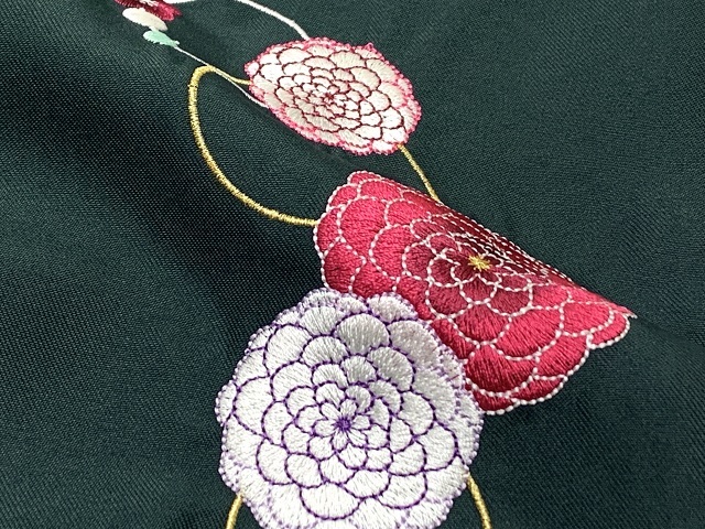 卒業式 袴 単品 大学生 小学校 刺繍入り袴 SS/S/M/L/LLサイズ 「八重菊 