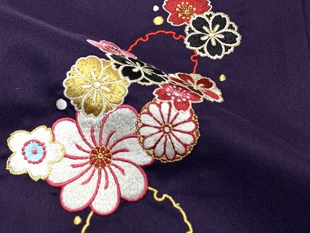 卒業式 袴 単品 大学生 小学校 刺繍入り袴 SS/S/M/L/LLサイズ 「桜と 